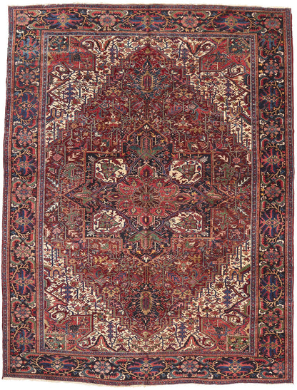 11 x 15 Antique Persian Heriz Rug 78341