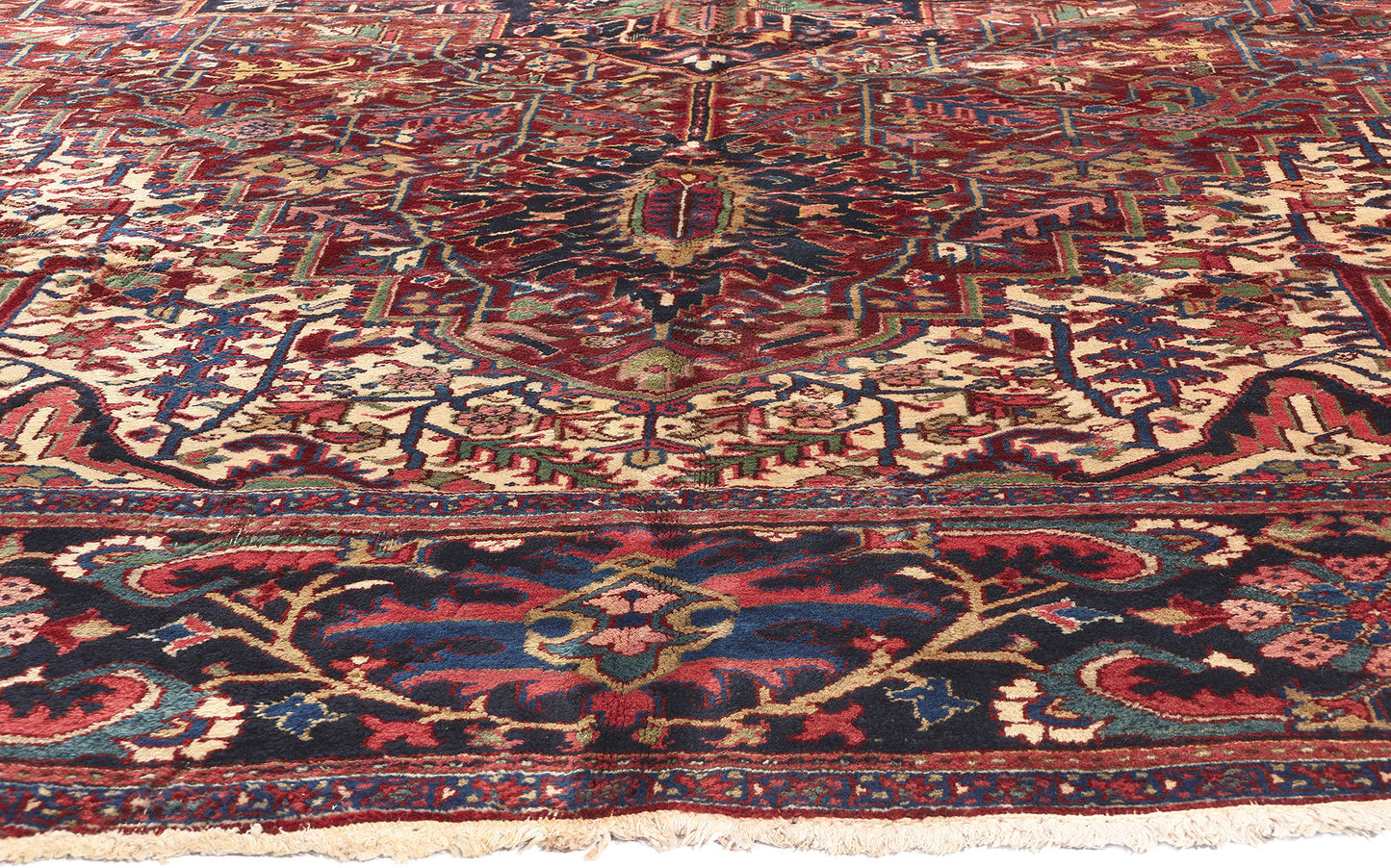11 x 15 Antique Persian Heriz Rug 78341