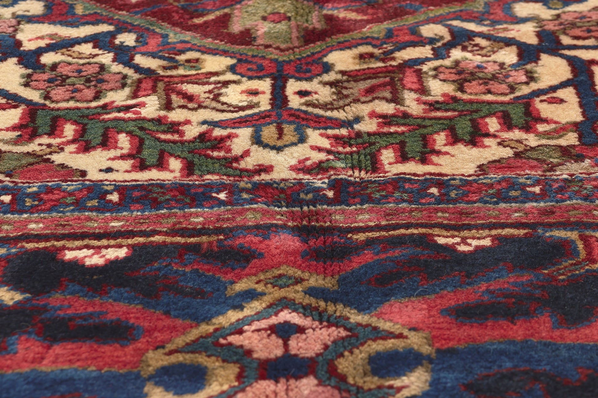11 x 15 Antique Persian Heriz Rug 78341