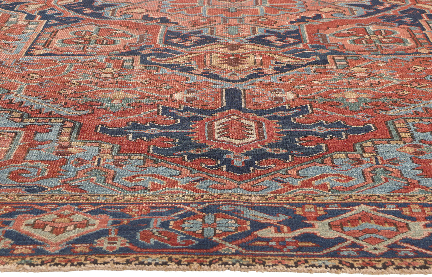 8 x 10 Antique Persian Heriz Rug 78675