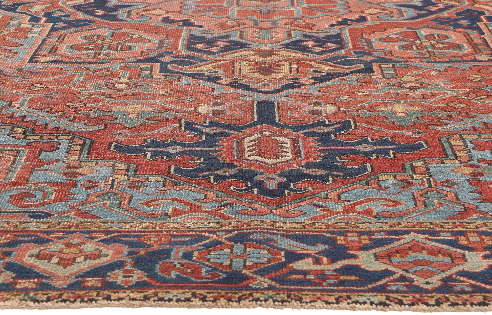 8 x 10 Antique Persian Heriz Rug 78675