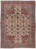 10 x 13 Antique Persian Ivory Mahal Rug 78656