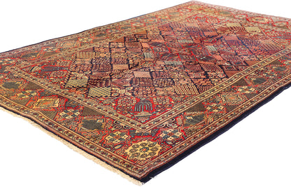 4 x 7 Antique Persian Kashan Rug 53758