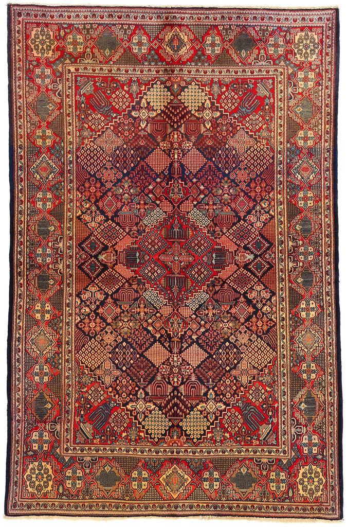 4 x 7 Antique Persian Kashan Rug 53758