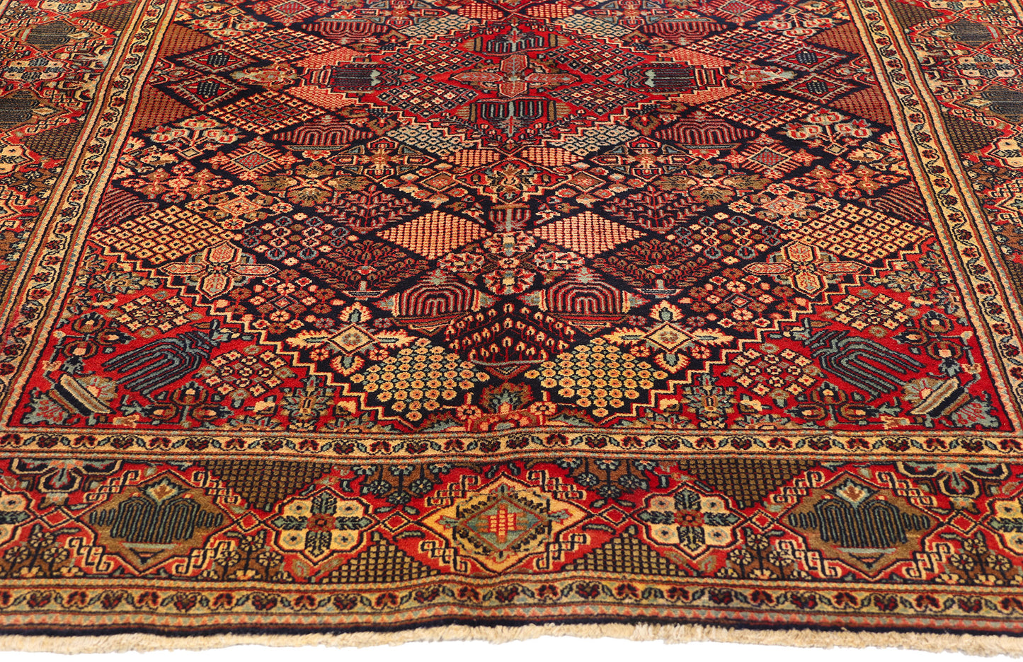 4 x 7 Antique Persian Kashan Rug 53758