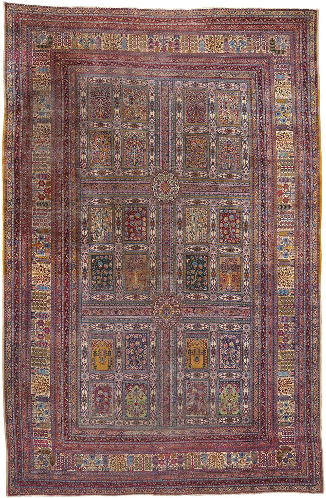 11 x 17 Antique Persian Kerman Rug 90012