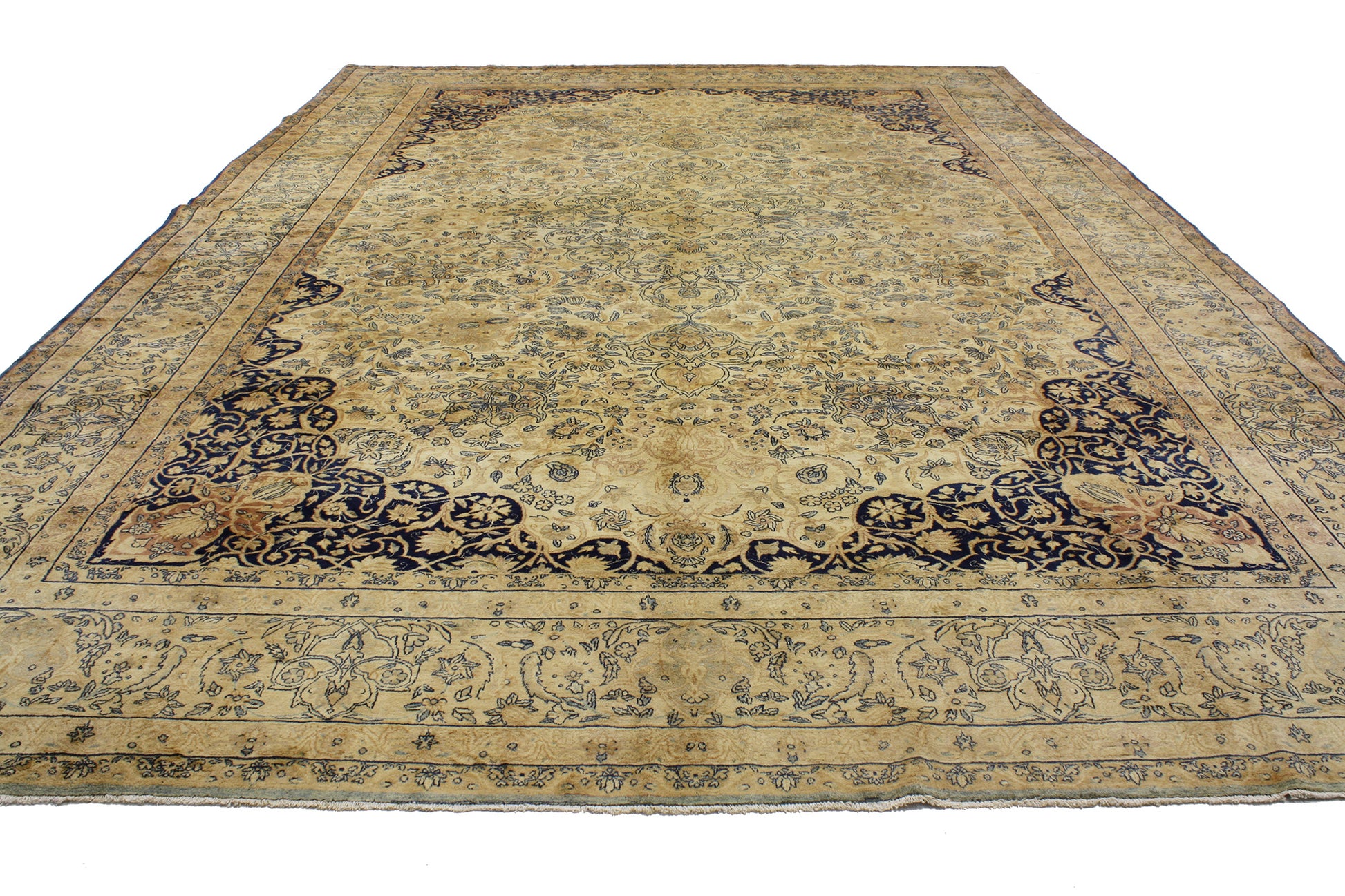 11 x 17 Antique Persian Kerman Rug 74229
