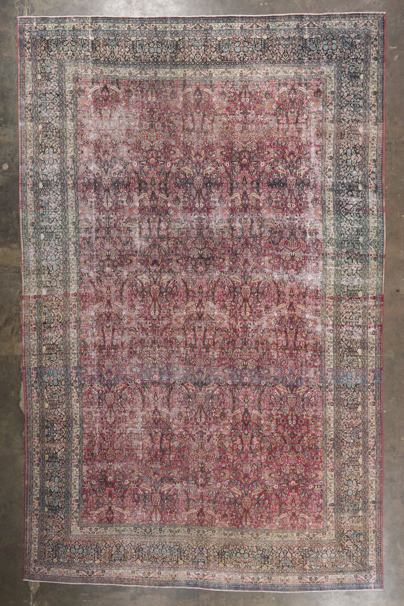 12 x 19 Antique-Worn Persian Khorassan Rug 61022
