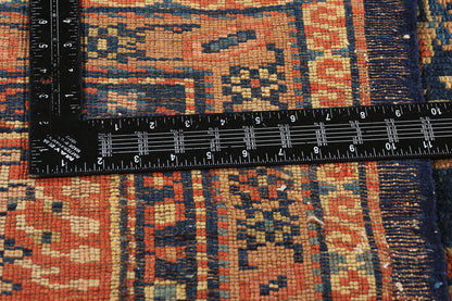 10 x 13 Antique Navy Blue Persian Kurdish Rug 51634