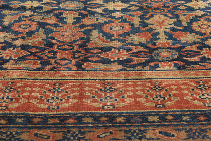 10 x 13 Antique Navy Blue Persian Kurdish Rug 51634