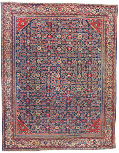 10 x 13 Antique Persian Mahal Rug 90014