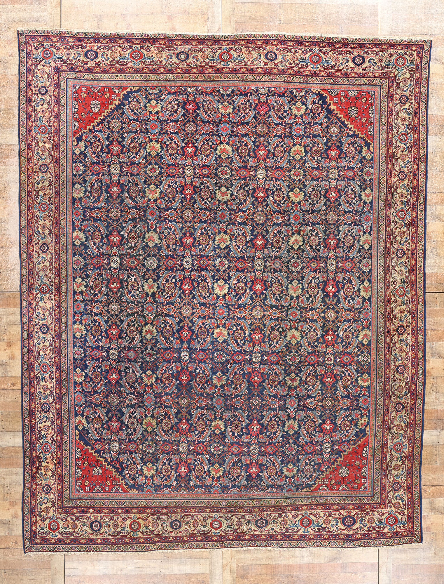 10 x 13 Antique Persian Mahal Rug 90014