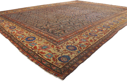 13 x 17 Antique Persian Mahal Rug 90021