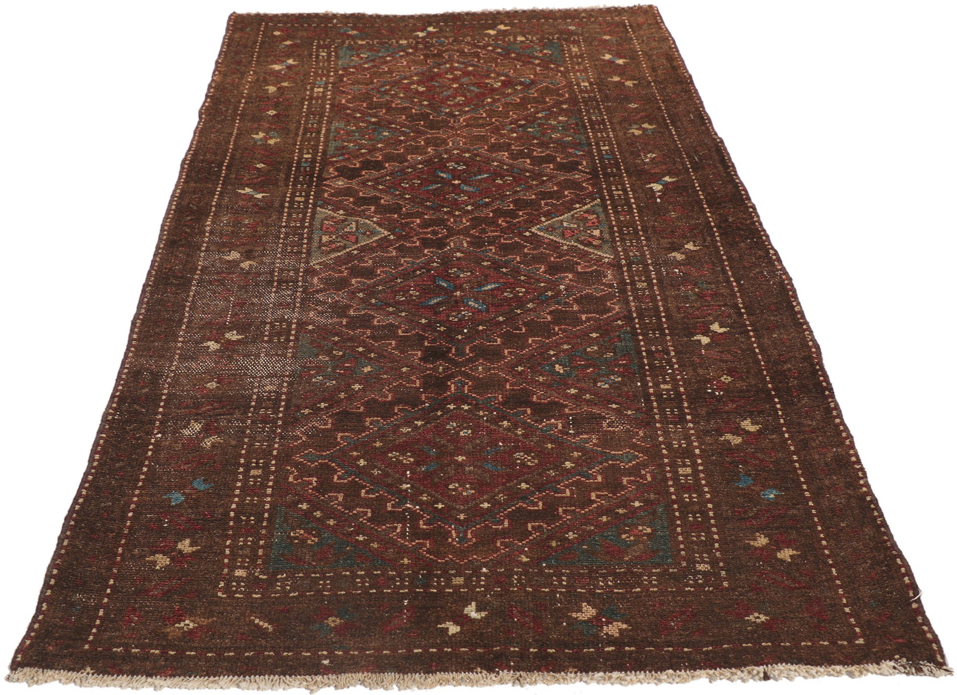 3 x 7 Antique Persian Malayer Rug 53746