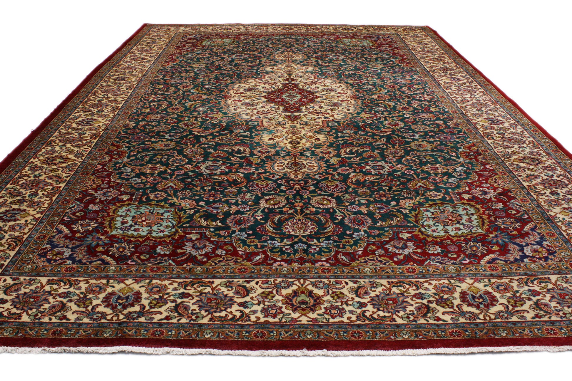 10 x 16 Antique Persian Tabriz Rug 74989