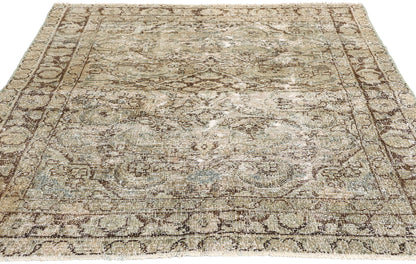 4 x 6 Antique-Worn Persian Mahal Rug 61002
