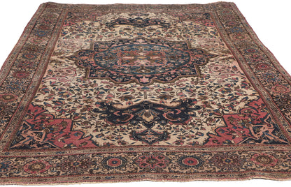 4 x 6 Antique Persian Sarouk Farahan Rug 78683