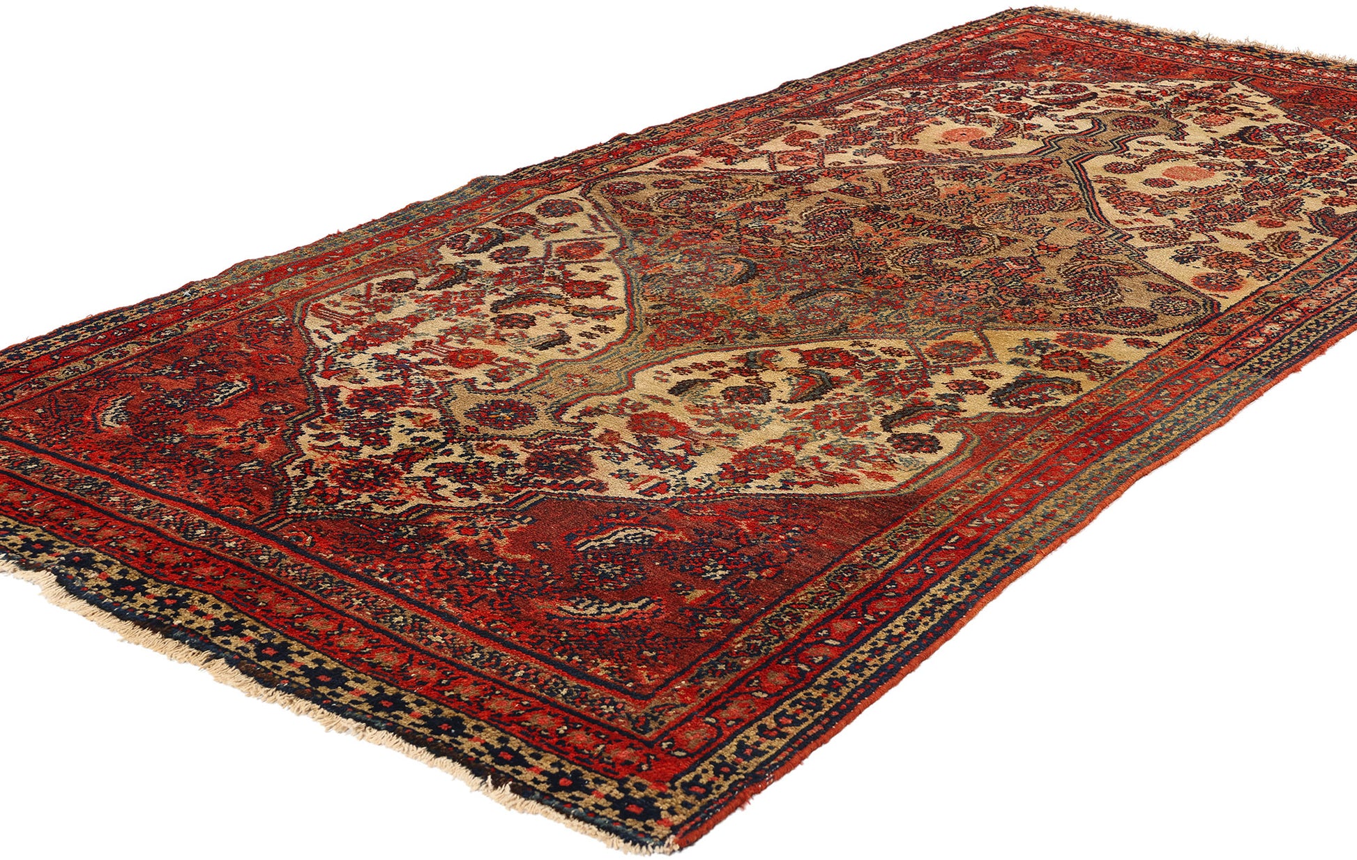 4 x 7 Antique Persian Hamadan Rug 76958