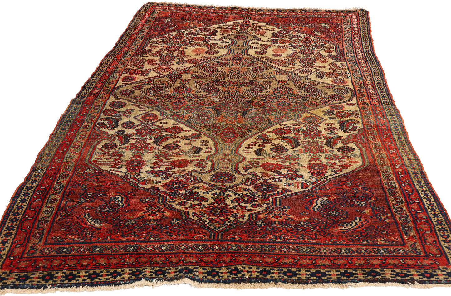4 x 7 Antique Persian Hamadan Rug 76958