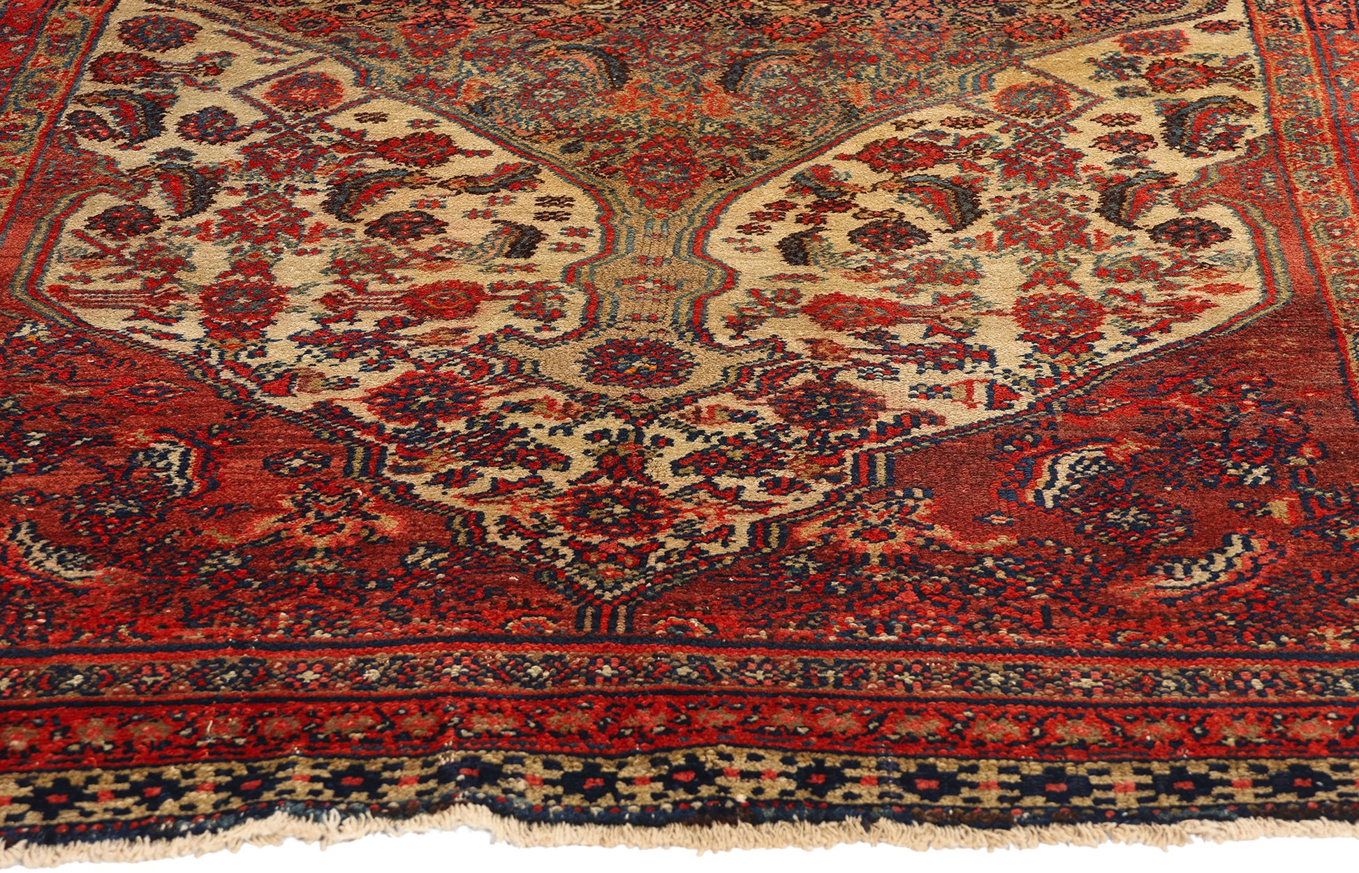 4 x 7 Antique Persian Hamadan Rug 76958