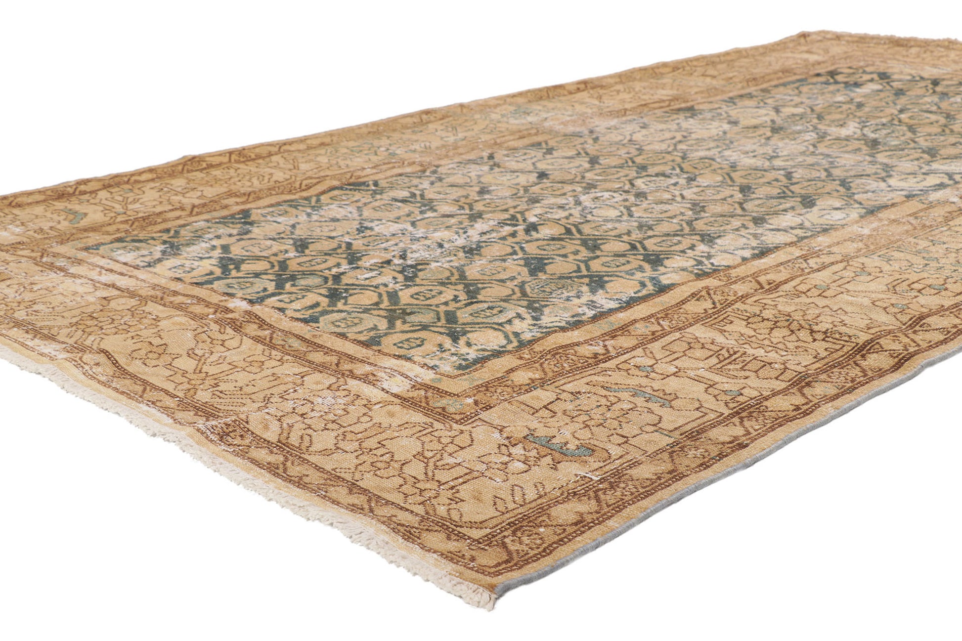5 x 9 Antique-Worn Persian Malayer Rug 53738
