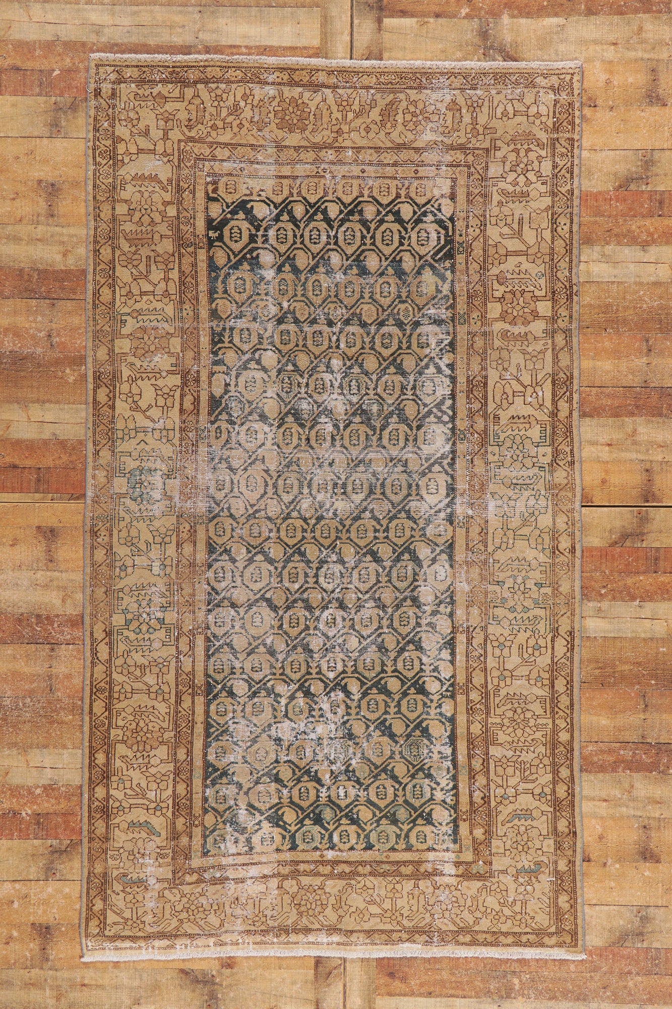 5 x 9 Antique-Worn Persian Malayer Rug 53738