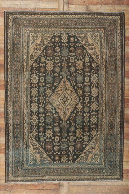 7 x 10 Vintage Persian Hamadan Rug 61007