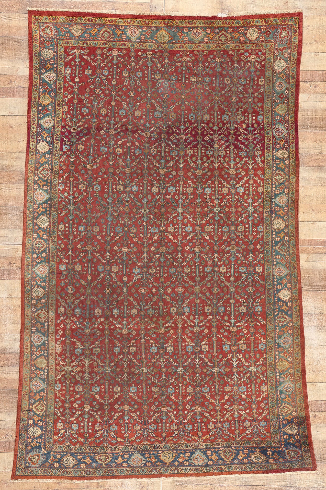 7 x 11 Antique Persian Mahal Rug 72497