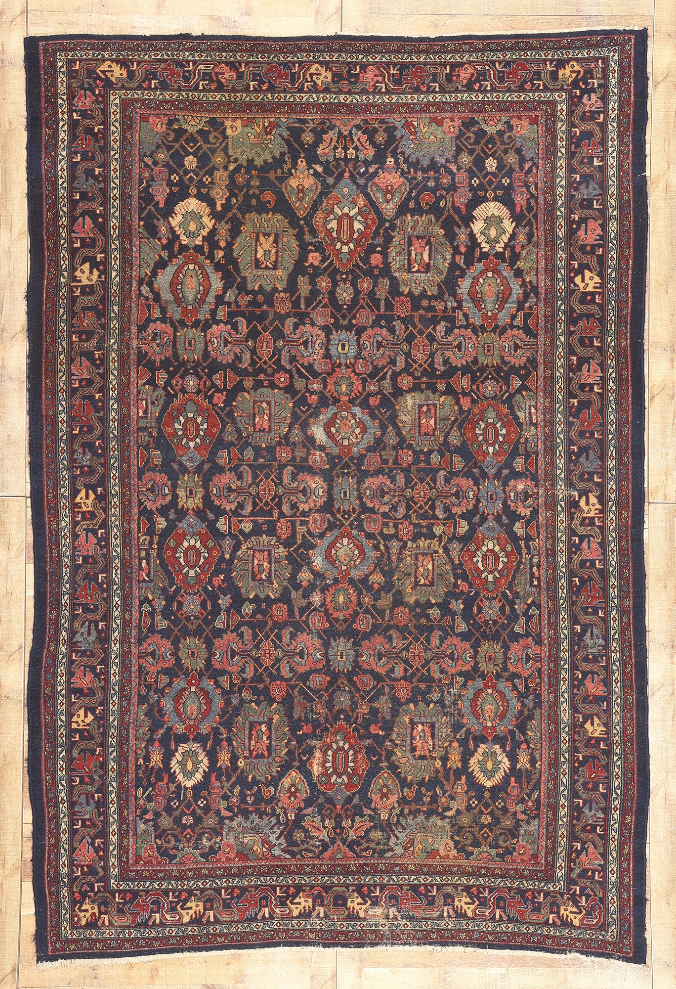 8 x 12 Antique Persian Bibikabad Rug 77160