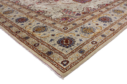 9 x 12 Antique Persian Kashan Rug 73351
