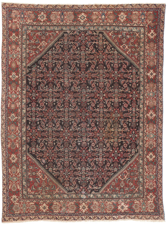 9 x 12 Antique Persian Mahal Rug 74576