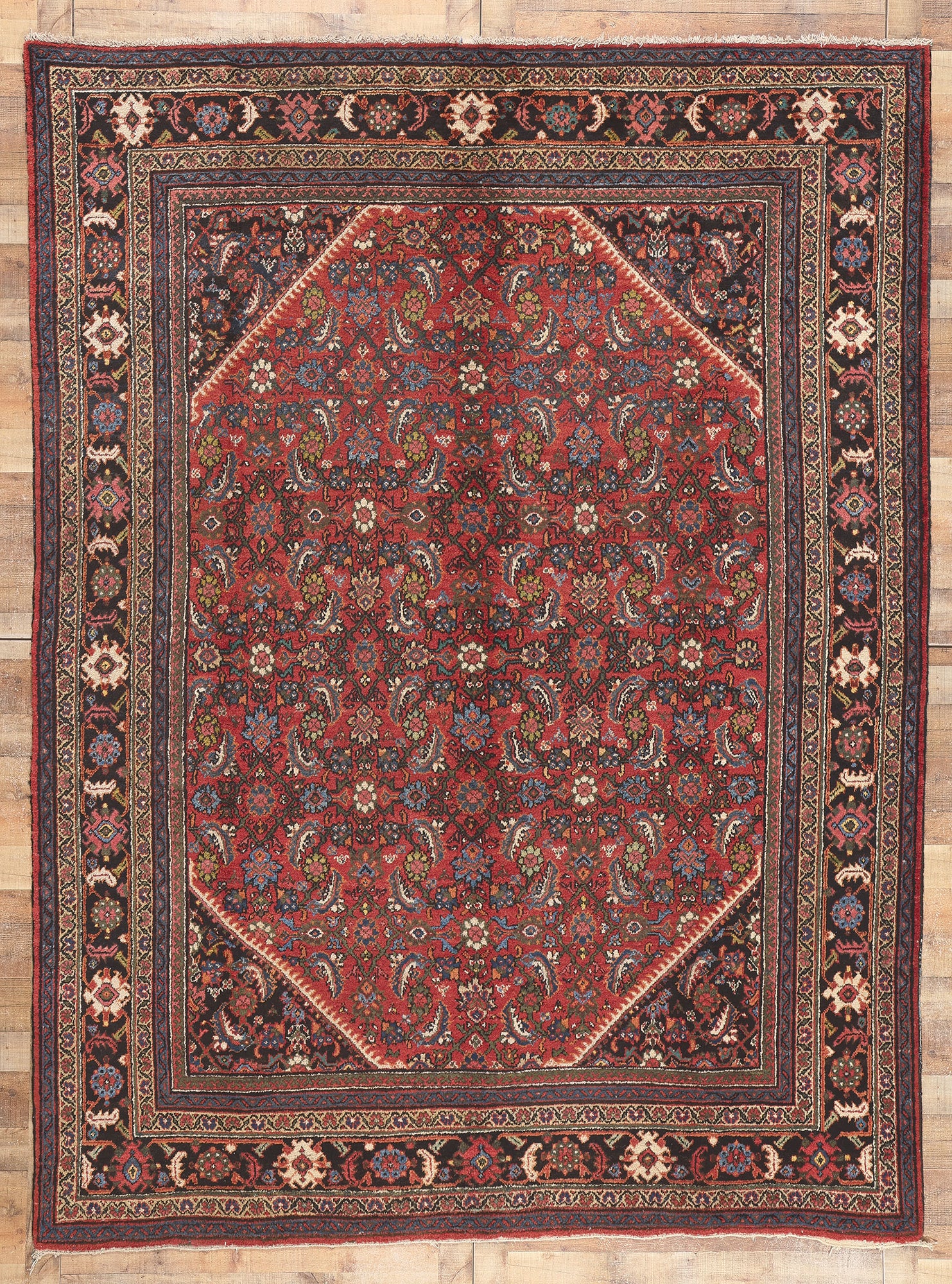 9 x 12 Antique Persian Mahal Rug 76926