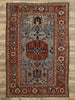 9 x 14 Antique Persian Serapi Rug 74059