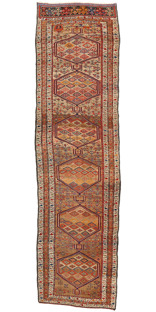 4 x 15 Antique Persian Sarab Rug 78773