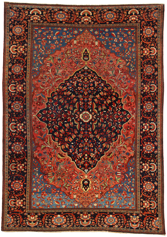 8 x 12 Antique Persian Sarouk Farahan Rug 53478