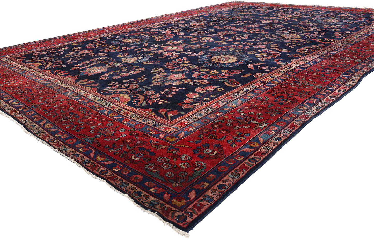12 x 19 Antique Persian Sarouk Mahal Rug 90023
