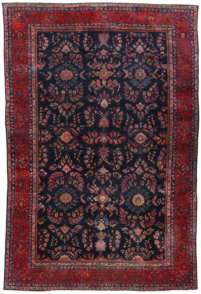12 x 19 Antique Persian Sarouk Mahal Rug 90023