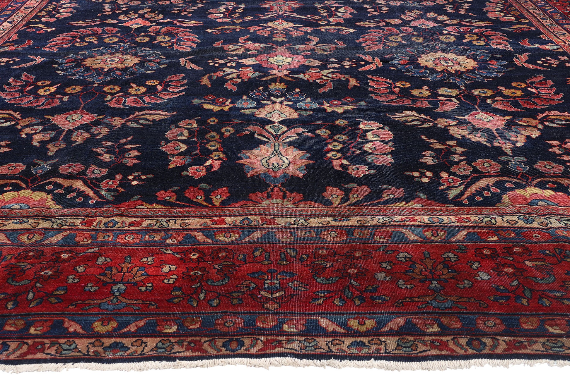 12 x 19 Antique Persian Sarouk Mahal Rug 90023