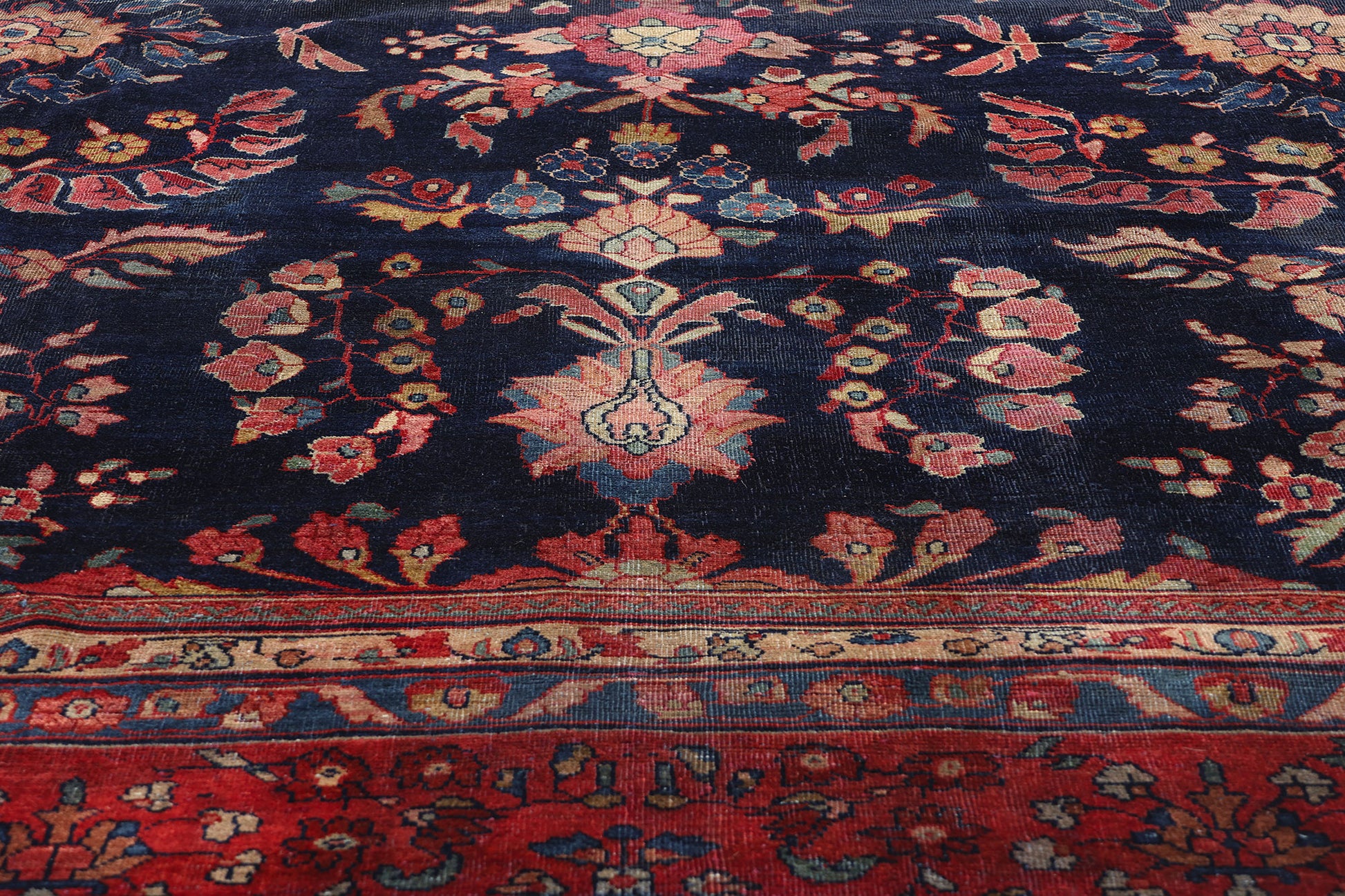 12 x 19 Antique Persian Sarouk Mahal Rug 90023