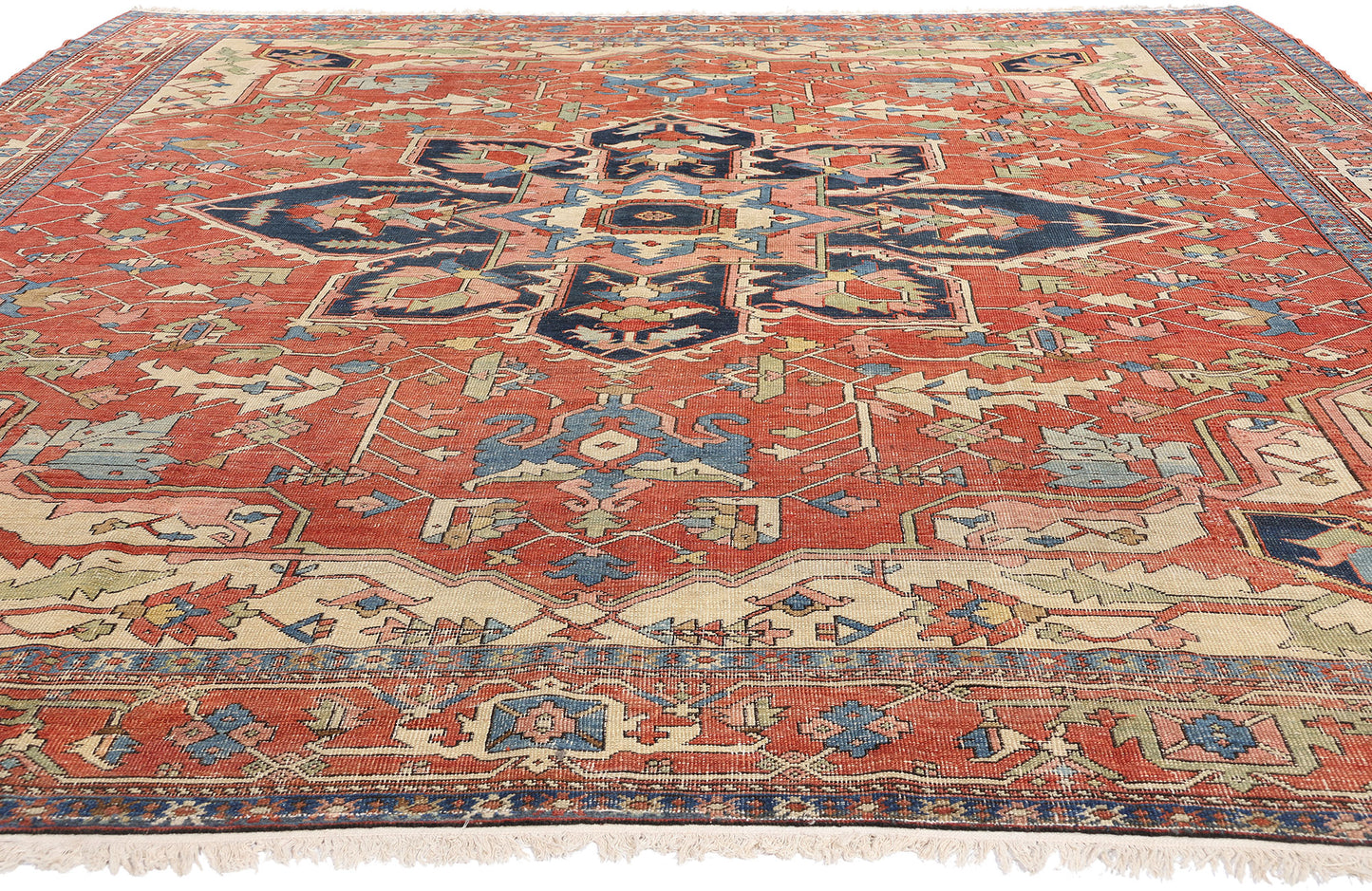 10 x 12 Antique Persian Serapi Rug 78671