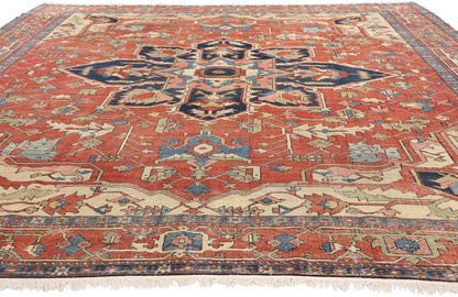 10 x 12 Antique Persian Serapi Rug 78671