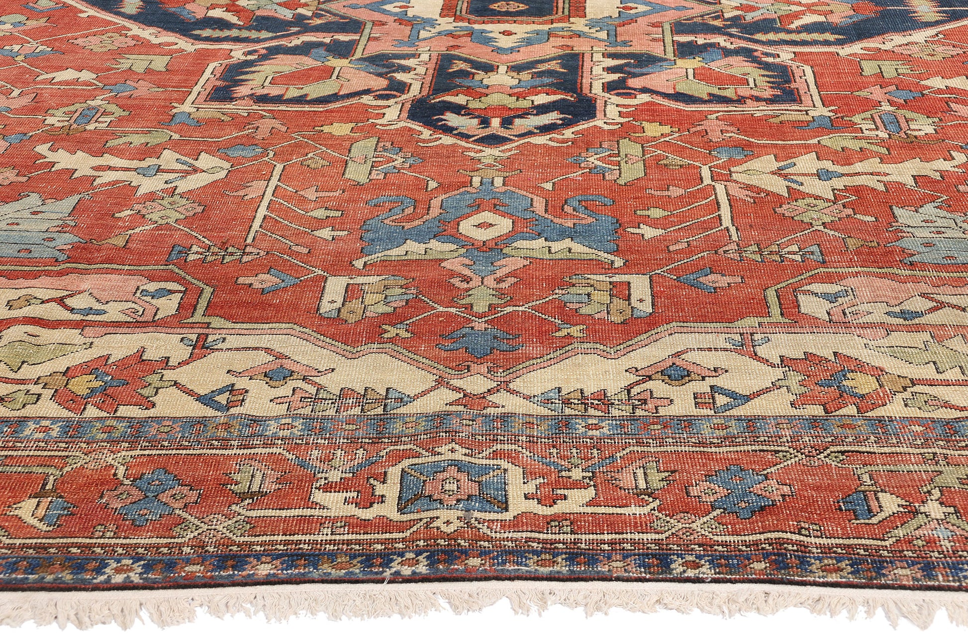 10 x 12 Antique Persian Serapi Rug 78671