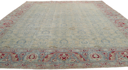 11 x 14 Antique-Worn Persian Tabriz Rug 53774