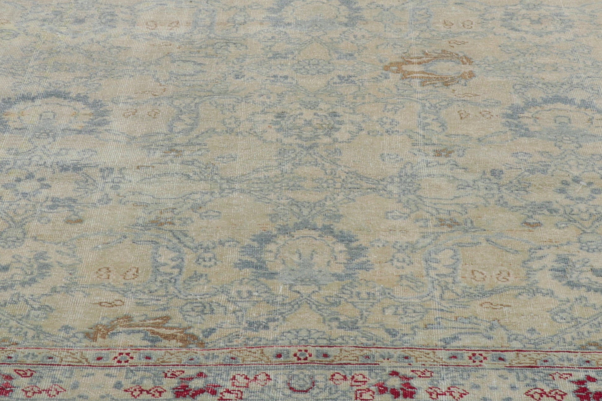 11 x 14 Antique-Worn Persian Tabriz Rug 53774