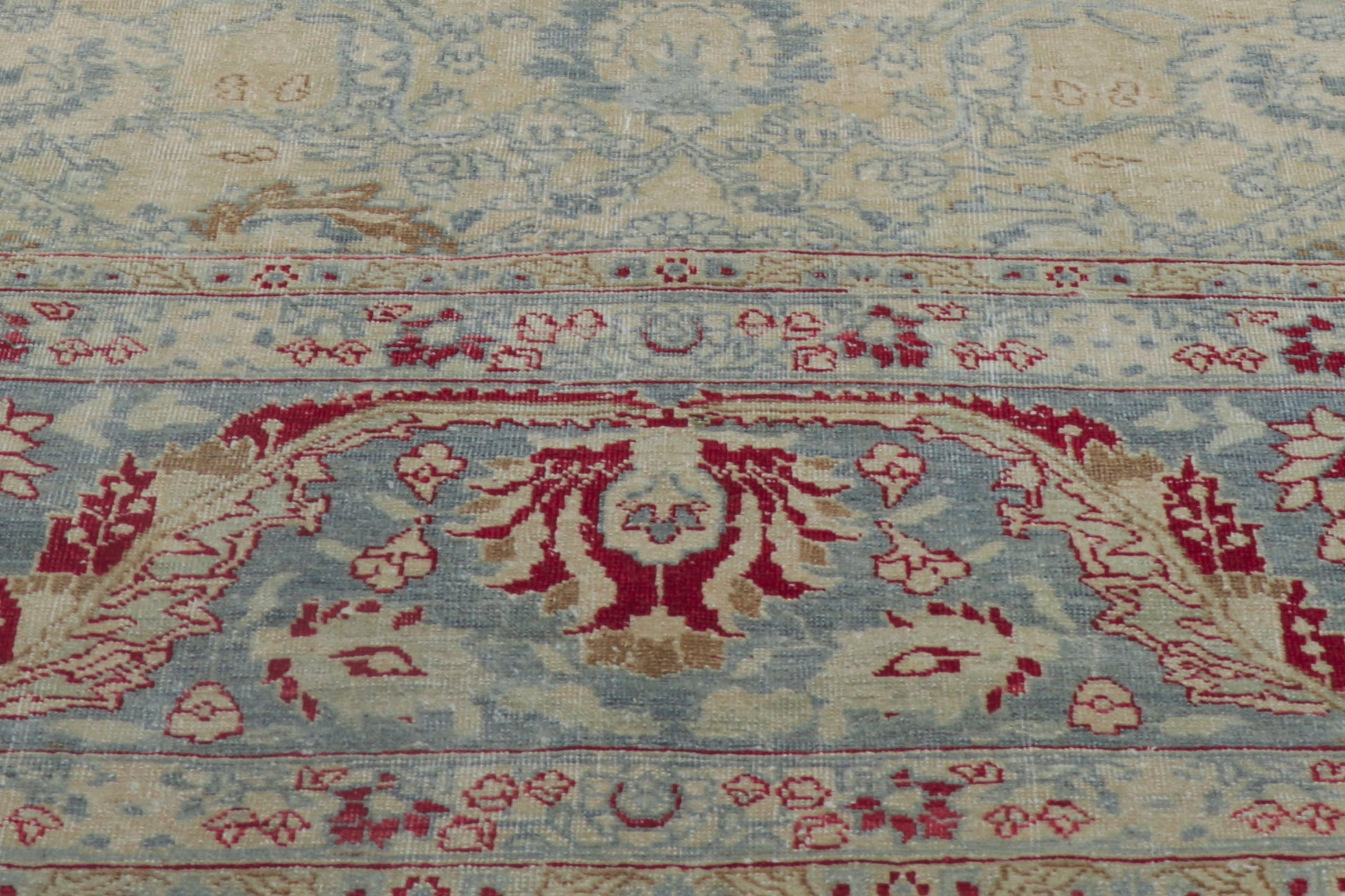 11 x 14 Antique-Worn Persian Tabriz Rug 53774