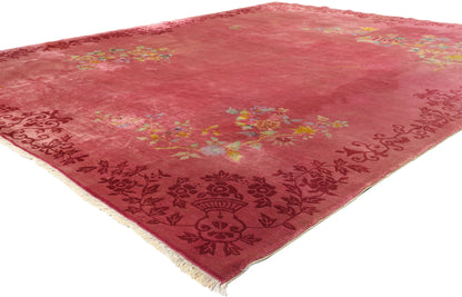 9 x 11 Antique Chinese Art Deco Rug 78894