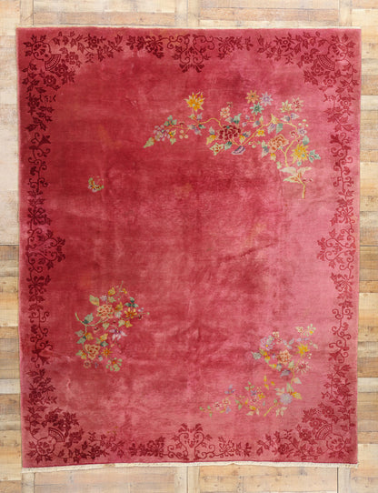 9 x 11 Antique Chinese Art Deco Rug 78894