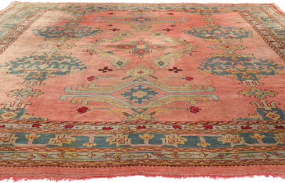 10 x 11 Antique Pink Turkish Oushak Rug 78729