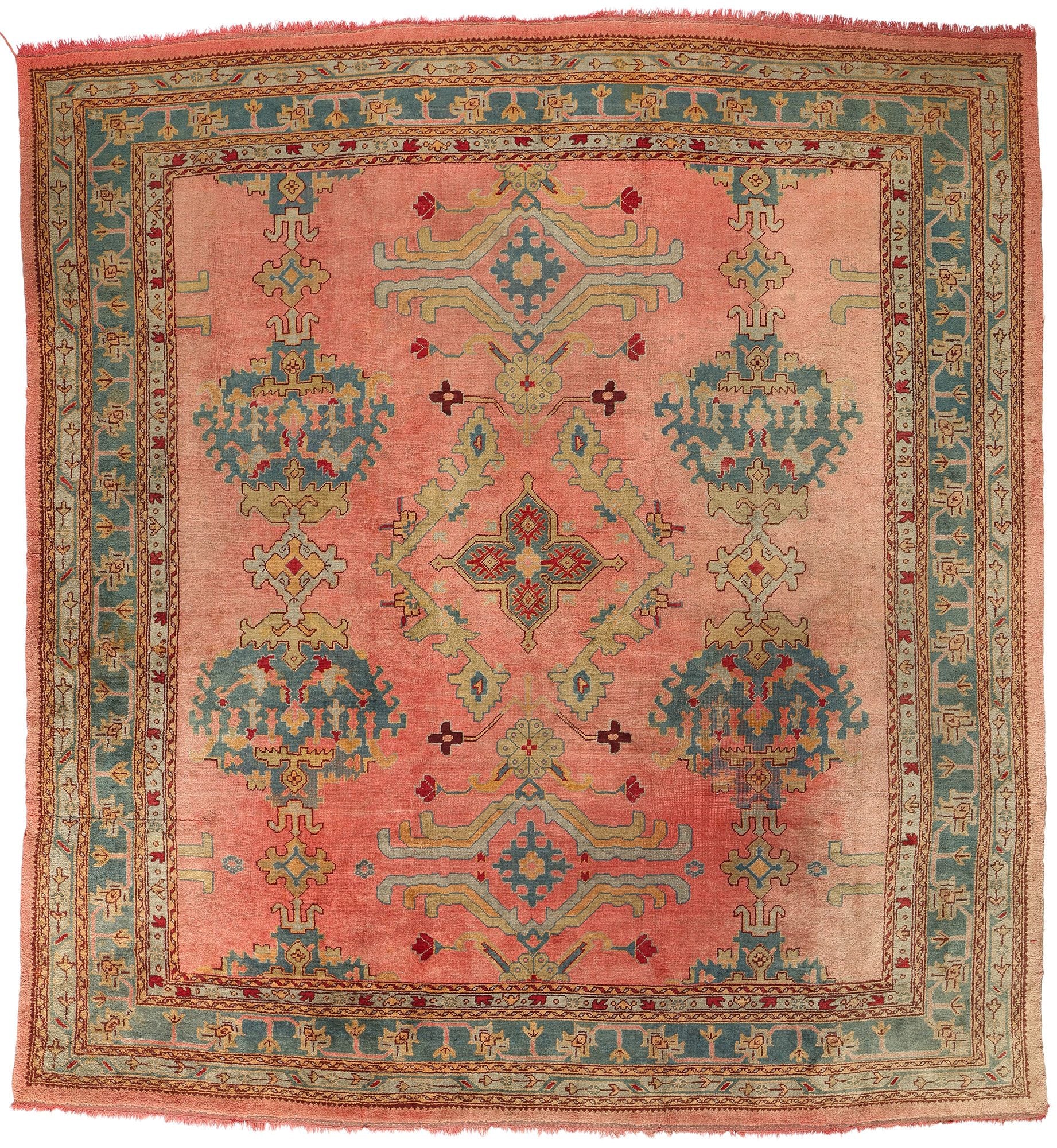 10 x 11 Antique Pink Turkish Oushak Rug 78729
