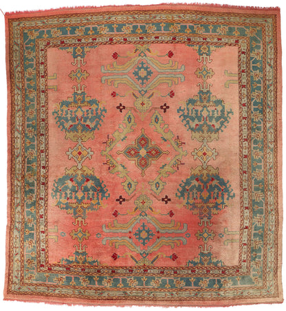10 x 11 Antique Pink Turkish Oushak Rug 78729